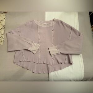oversized lilac long sleeve free people top